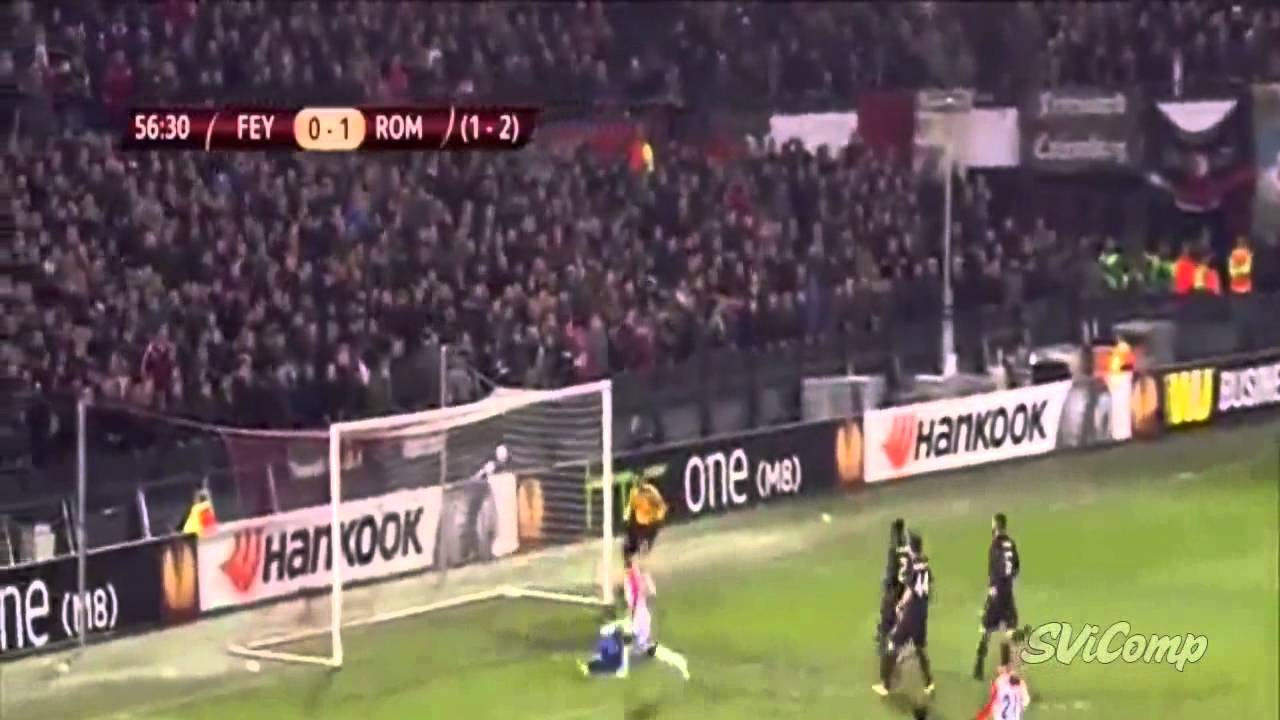 All Goals Feyenoord 1 2 AS Roma 26 02 2015 Europa League