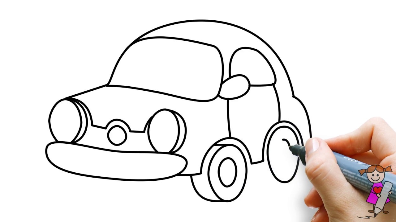 Leer Om Een Auto Te Tekenen Voor Kinderen! - Youtube