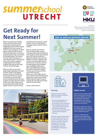 Utrecht Summer School - Preview For Summer Of 2022 By Utrecht Summer School  - Issuu